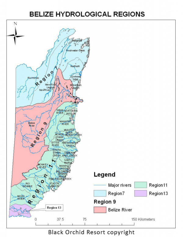 Map of Belize